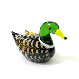 منحوتات Murano Glass Duck تمثال صغير زخرفة الإبداع للحيوانات للحيوان