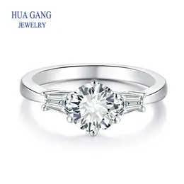 Women Rings with Brilliant 1ct 2ct Luxury Engagement Fashion Wedding Party Jewelry Drop 240328