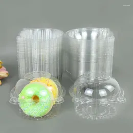 Disposable Cups Straws 10Pcs Clear Plastic Cup Mousse Dessert Muffin Cupcake Salad Containers Food Pudding Cake Boxes With Lid