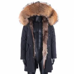 Impermeabile Lg Uomini Giacca Parka Racco Collo di Pelliccia Vera Pelliccia di Volpe Cappotto di Pelliccia di Volpe Foderato High Street Giacca da Uomo 2020 inverno Uomo 27e1 #