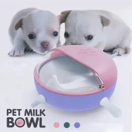 Karmienie 180 ml miska mleka bąbelkowa Puppy Feeder Silikonowe sutki nowonarodzone miski karmiące dla zwierzaka pielęgnacja pielęgnacja piting woda w wodę dozownik pokarmowy