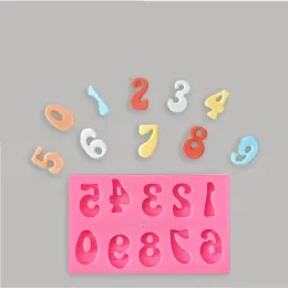 Cakelove Cute Number colorful Silicone Mold household turning sugar Chocolate cake Silicone Mold Baking Tool Fondant Cookie Kit