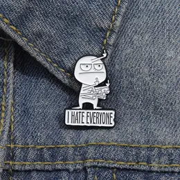 Angry Cartoon Enamel Pins Funny Cartoon Brooches Collar Pin for Shirt Clothes Backpack Decorative Jewelry Gift