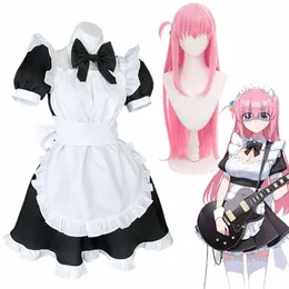 gotou Hitori Cosplay Maid Uniform Bocchi The Rock Cosplay Hitori Costumes Sexy Women Dres Wig Suit Halen Party Clothes R5KP#