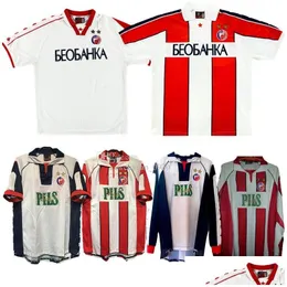 Fußballtrikots 1999 2000 2001 Red Star Belgrade Retro 1995 1996 1997 Pjanovic Dric Stankovic Petkovic Vintage Classic Football Drop De Ot1Ju