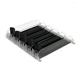 Küche Lagerung Getränke Organizer Dispenser Frühling Push Dosen Getränke Rack Einstellbare Breite E-förmigen Glide Für Kühlschrank