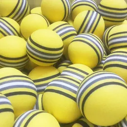 20pcsbag Eva Foam Balls Golf Balls Yellow Rainbow Sponge Indoor Practice Trening Aid 240328