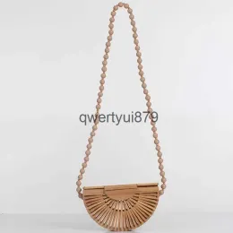 10A Shoulder Bags Fasion andmade bamboo root bracelet bamboo weaving ollow literary mini flip pone female bagH24131