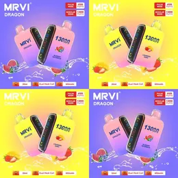 Puff 18K Orijinal MRVI Dragon 13K Önceden doldurulmuş 20ml Pod Vapes Puffbar Tek Kullanımlık Poco Puff Vaper Çift Örgü Boğma Shisha 650mAH Şarj Edilebilir Pil AB Deposu