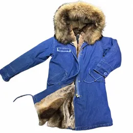 odm / oem Denim Out Shell Parka Lg Style per uomo inverno donna indossa con grandi vestiti con cappuccio in pelliccia e5g9 #