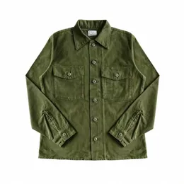 ソースZhan Mens Shirt OG-107疲労ユーティリティシャツ米国陸軍オーバーオールシャツレプリカヴィンテージサテンコットスリムフィットA7RN＃