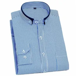 camicia da uomo a tinta unita casual semplice fi classica busin antirughe traspirante comoda camicia a maniche lunghe abbigliamento formale 49Oh #