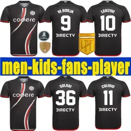 Yeni River Plaka Üçüncü Futbol Jersey Black 24 25 Black M Borja Lanzini Colidio Solari 2024 2025 Yetişkin Çocuk Kiti Futbol Gömlekleri Hayranlar Oyuncu Versiyonu