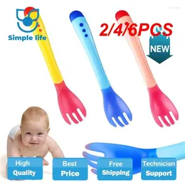 Colheres 2/4/6 PCS Durável Baby Drop Utensílios Resistentes ao Calor Alimentação Essencial - Venda de Talheres Nascidos