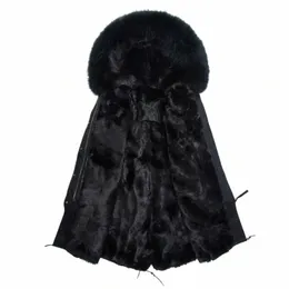 fi men lg style black parka withフード付きReal Racco Fur Collar Coat Winter Male JacketカジュアルとハンサムV1VV＃