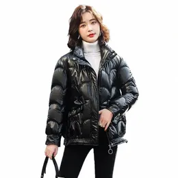 Verdicken Warme Daunenjacke für Frauen Herbst Winter Fi Casual Lose Mantel Chic LG Hülse Stehkragen Parkas Jaqueta Feminina o56g #