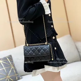 Sacchetto di lembo mini designer borse borsetta di alta qualità 10a specchio di qualità da 19 cm a spalla di filo designer sacchetti a catena di lusso con scatola C207