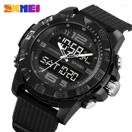 Wristwatches SKMEI Large Digital Electronic Watch Men's Sports Swimming Three Time Stopwatch Timer Ring Clock Countdown 2162