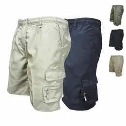 Herren-Wander-Cargo-Shorts mit mehreren Taschen, leicht, schnell trocknend, Outdoor, militärische taktische Shorts für Männer, Cam-Angeln, L4EX #