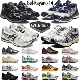 Projektant żel Kayano14 Trenerowie projektanci mężczyźni kobiety do biegania żel żel NYC Graphit Cream Solar Power Oatmeal Pure Silver White Basket Casual Trener