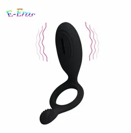 Sex Products Men039s Silicone Vibrating Cock Ring Time Lasting Penis Ring With Clitoral Vibrator Sex Toy For Couple259v9825681