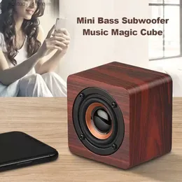 Tragbare Lautsprecher Holz Drahtloser Subwoofer Tragbarer Holzlautsprecher Bluetooth-Lautsprecher Leistungsstarker Bass-Soundbox-Musikplayer Q240328