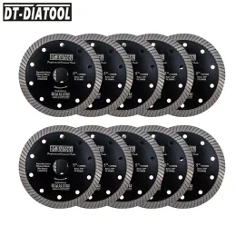 ZAAGBLADEN DTDIATOOL 10PCS 125mm/5 "ダイヤモンド超薄い切断ディスクセラミックタイル用グラナイトドライ/ウェットターボブレードのための刃