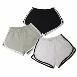calças curtas de verão para mujer, Shorts sencillos para Yoga, playa, ocio, esportes, interiores e exteriores q4VN#