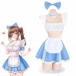 Anilv New Anime Girl Maid Unifrom Women Coffee Cake Maid Clerk Outfits Costumes Cosplay Q34p＃