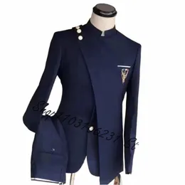 Terno formal masculino, smoking para casamento, 2 peças, jaqueta, calças, profissional, personalizado, blazer, noivo, trajes de hombre l0y9 #