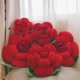 Fiori decorativi 3D Stereoscopico Fiore di rosa Novità Matrimonio Cuscino per la casa Cuscino per divano Morbido Cojines Regalo di San Valentino Coussin