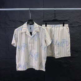 Stylowy hawajski projektant męskiej koszuli Casual Shirt Set Floral Alphabet 3D Printed Summer Beach Resort Shirt Set Rozmiar M-XXXL #032