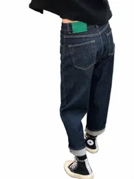 Y2K Big Size Jeans Feminino Verão Fino Modelo 2023 Nova Straight Daddy Pants Fat Mm Thin Nine Points Haren Pants l7nF #