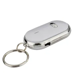 2024 1st LED Light Torch Remote Sound Control Lost Key Finder Locator Locator Keychain Keyring With Whistle Claps