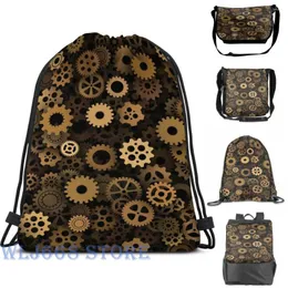 Rucksack mit lustigem Grafikdruck, Schultertaschen für Damen, Steampunk-Zahnräder, Einzelreise für Herren, Sporttasche