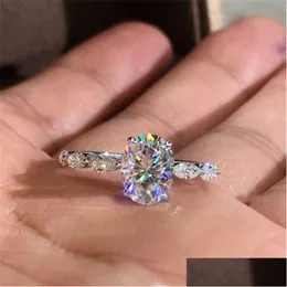 Anel solitário natural oval moissanite pedra preciosa real 14k ouro branco joias de noivado para mulheres configuração de canal anillos de bizuteria dhrak