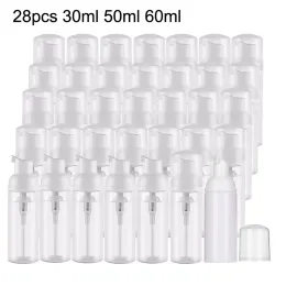 Sets 28pcs 30ml 50ml 60ml Foam Dispenser Bottle Plastic Refillable Bottle Mini Foam Bottle Foaming Soap Dispenser Pump Bottles Travel Curtain