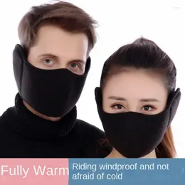 Berets Winter Staubdichte warme und kalte Masken Ohrenschützer 2-in-1 dreidimensionale All-Inclusive-Radfahren verdickte Polarfleece-Abdeckung