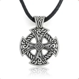 A29 Vintage Style Religious Cross Knot Totem Attractive Viking Necklace for Men and Women274R