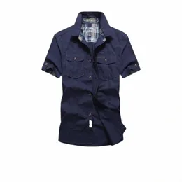 2023 Överdimensionerade män skjorta kläder 6xl Summer Fible Short Sleeve Shirt Work Clothes Tee For Men Hawaiian Beach Linen Shirt 92AG#