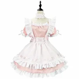 Japanische Maid Uniform Schöne Mädchen Student Lolita Dr Cosplay Kostüm Süße Nette Katze Cafe Princ Harajuku Kawaii Dessous S9vI #