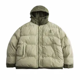 Harajuku para baixo homens grossos acolchoados parkas street wear retro hip-hop carta padrão impresso inchado jaqueta com capuz homens inverno casaco quente n3Oo #