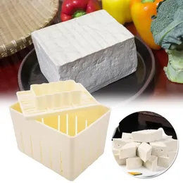 1pc kit di stampi per pressa per tofu fatto in casa in plastica fai-da-te set di macchine per fare il tofu stampo per pressatura di soia con panno per formaggio cucina