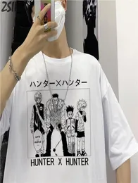 Anime topos harajuku men039s tshirt legal hunterxhunter killua zoldyck impressão unisex manga curta t camisa masculina streetwear tshirt1320556