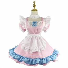 Anime Cosplay Maid Dr Maxi Boyut Pembe Mavi Kıyafetler Kadınlar Kawaii Lolita kız öğrenci tatlı hediye peri iç çamaşırı dr cosplay x6yl#