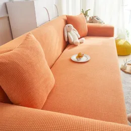 Stol täcker solida fyra säsonger universal soffa täcker nordiskt mode stickat elastisk full dammsäker pad