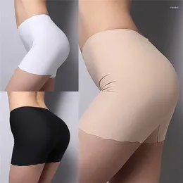 Mutandine da donna 1pc Estate 3 colori Bianco/Nero/Nudo Pantaloni corti di sicurezza per donna Pantaloncini intimi Pantaloncini di seta sexy Regali per