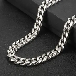 USENSET Collana in acciaio inossidabile massiccio pesante 12mm Miami Cuban Curb Link Collana a catena confezionata Gioielli Hip Hop298U