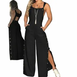 Yan Tam Göğüslü Tulum Silahı Backl Backl Backl Back Playsuit Yaz Retro Street Giyim Zerafet Zeralizmi Askı Tulumları M2QS#