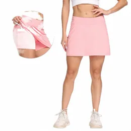 Frauen Golf Skort mit Bauchkontrolle Bund Frauen Tennis Rock Plissee Golf Röcke mit Taschen Skort Workout Sport Röcke 01kx #